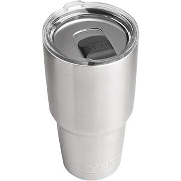 YETI Rambler 30 oz Stainless Steel Vacuum Insulated Tumbler w/MagSlider Lid, Stainless