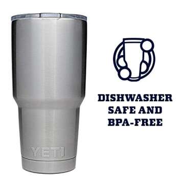 YETI Rambler 30 oz Stainless Steel Vacuum Insulated Tumbler w/MagSlider Lid, Stainless