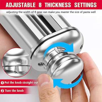 Electric Pasta Maker Attachment Dough Roller for All Kitchenaid Mixers, Noodle Ravioli Dumpling Make...
