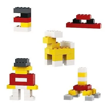 WEBRICK 300 Pcs Classic Building Bricks, White Bulk Bricks,Compatible with Lego and Major Brands Parts and Pieces, Creative Building Block Toys for Boys Girls Ages 6 7 8 9 10 Year Old