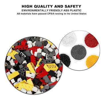 WEBRICK 300 Pcs Classic Building Bricks, White Bulk Bricks,Compatible with Lego and Major Brands Parts and Pieces, Creative Building Block Toys for Boys Girls Ages 6 7 8 9 10 Year Old