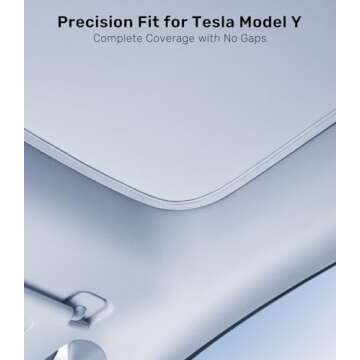 Zanch 2025 Upgrade Original Sunshade Roof for Tesla Model Y [No Gaps, No-Sag] Heat Insulation Foldab...