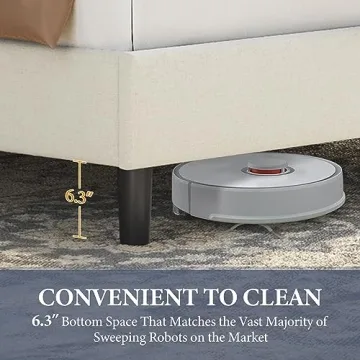 Yaheetech Queen Upholstered Bed Frame Adjustable Headboard