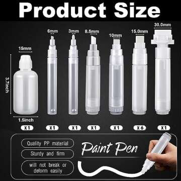 Kisston 11 Pcs Refillable Paint Pen Set - Versatile Acrylic Markers