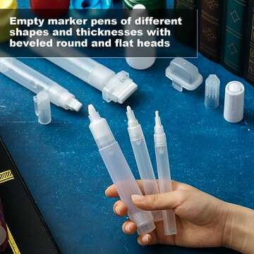 Kisston 11 Pcs Refillable Paint Pen Set for Artists