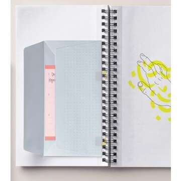 Clipmatic Stationery and Notebook Clip Sticker Accessories. Say Goodbye to Boring and Static Spiral Notebooks and Planner! Add Pages to Your 2024 Planner. (Yellow)