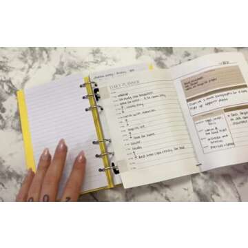 Clipmatic Stationery and Notebook Clip Sticker Accessories. Say Goodbye to Boring and Static Spiral Notebooks and Planner! Add Pages to Your 2024 Planner. (Yellow)
