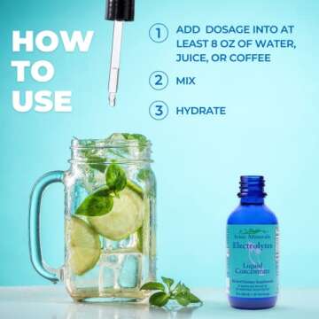 Eidon Ionic Minerals Electrolytes, Liquid Electrolyte Drops, Ionic Mineral Supplement to Add to Wate...
