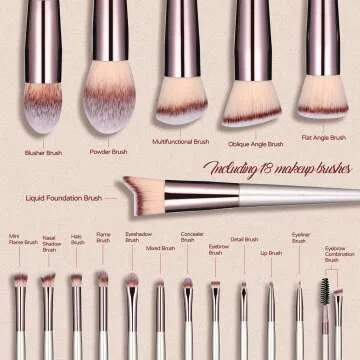 BS-MALL 18 Pcs Makeup Brush Set – Premium Quality