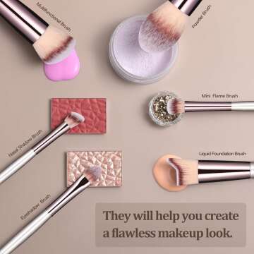 BS-MALL 18 Pcs Makeup Brush Set – Premium Quality