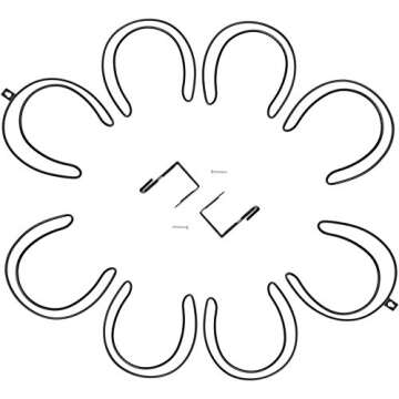 MyGift Modular Black Metal Wire Over The Door Hanging Hook Set, Hat Baseball Cap Rack, Clothes, Bag, Scarf Hanger, Includes 8 Connecting Rings and 2 Door Hangers