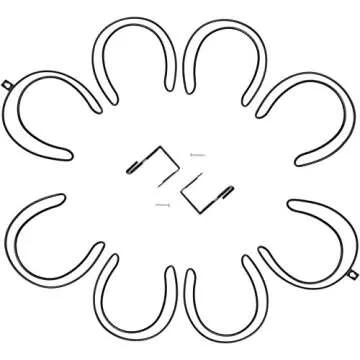 MyGift Modular Black Metal Wire Over The Door Hanging Hook Set, Hat Baseball Cap Rack, Clothes, Bag, Scarf Hanger, Includes 8 Connecting Rings and 2 Door Hangers