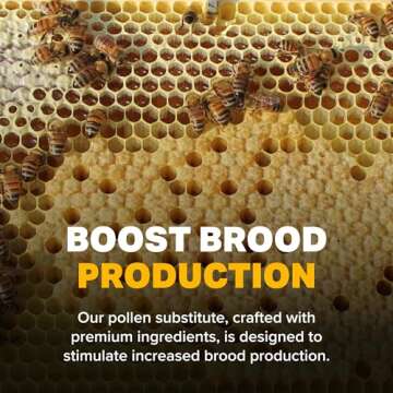 Mann Lake Pollen Substitute Dry Feed, High Protein, Boosts Brood, Healthy Colony, Beekeeper Essentia...