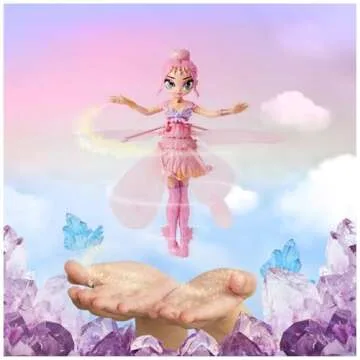 Crystal Flyers, Pink Magical Flying Pixie Toy Doll, Girls Gifts, Kids Toys for Girls Ages 6 and up