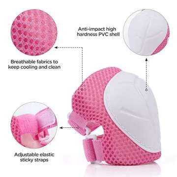 DaCool Kids Protective Gear Set - Helmet & Pads for Ages 3-10