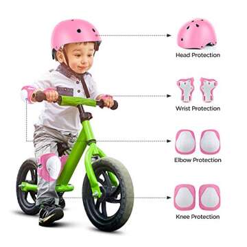 DaCool Kids Protective Gear Set - Helmet & Pads for Ages 3-10