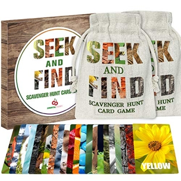 ORIENTAL CHERRY Outdoor Toys for Kids Ages 4-8 - Seek and Find Scavenger Hunt Card Game - Summer Fun...