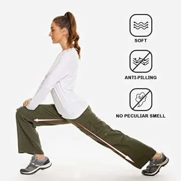 Women's Hiking Cargo Pants Joggers Cotton Casual Military Army Combat Work Pants with 7 Pockets,Army Green S