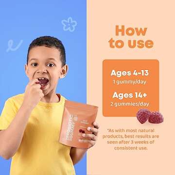 Kids Probiotic Gummies- Immune Support for Kids Probiotic Multi Enzyme, Digestive & Gut Comfort - Probiotics and Prebiotics Chewable Multivitamin, Strawberry Flavor - Organic,Vegan, 60 Gummy Vitamins
