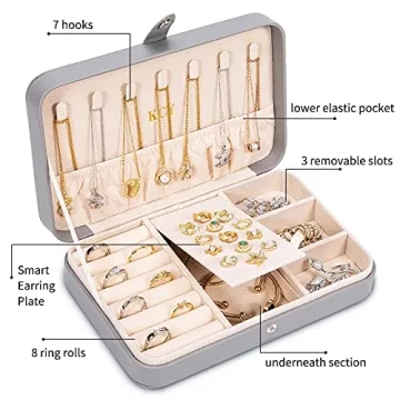 KCY Travel Jewelry Organizer Box for Women Girls