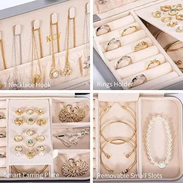 KCY Travel Jewelry Organizer Box for Women Girls