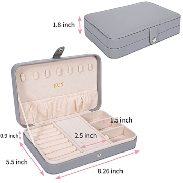 KCY Travel Jewelry Organizer Box for Women Girls