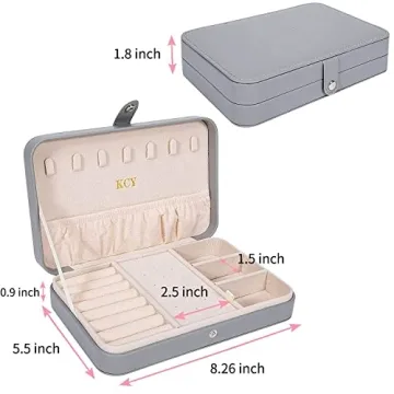 KCY Travel Jewelry Organizer Box for Women Girls
