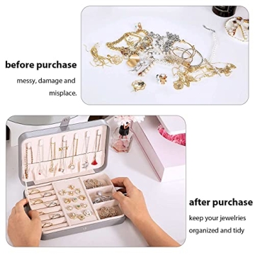 KCY Travel Jewelry Organizer Box for Women Girls