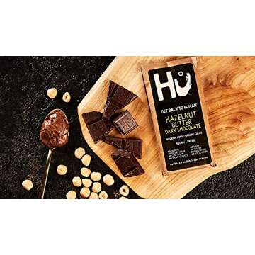 Hu Chocolate Bars | 12 Pack Hazelnut Butter | Natural Organic Vegan, Gluten Free, Paleo, Non GMO, Fair Trade Dark Chocolate | 2.1oz Each