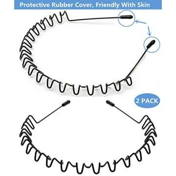 Stylish bodbop XINGZHE Metal Hair Band - Unisex Headband Set