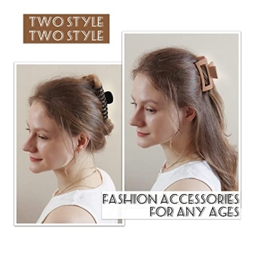 Vsiopy 6pcs Stylish Claw Hair Clips for All Hair Types