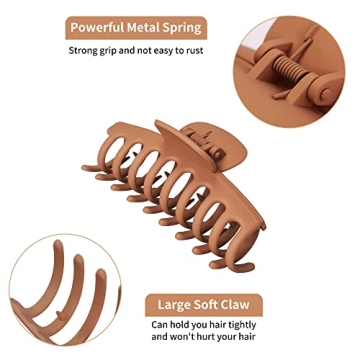 Vsiopy 6pcs Stylish Claw Hair Clips for All Hair Types