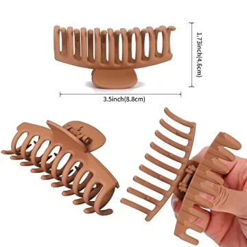 Vsiopy 6pcs Stylish Claw Hair Clips for All Hair Types