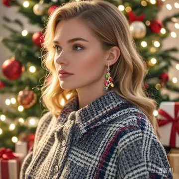 Christmas Light Bulbs Earrings for Women Lights Linear Sparkly Rhinestone Colorful Crystal Bulb Drop Dangle Earrings Statement Xmas Holiday Jewelry Gift