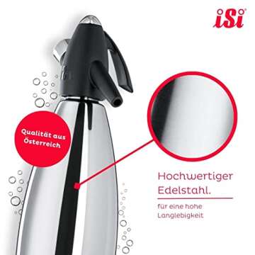 iSi Stainless Steel Soda Siphon - Sparkling Drinks Anytime