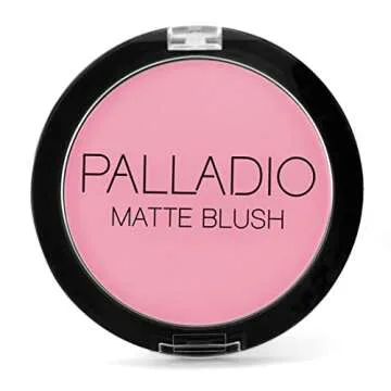 Palladio Matte Blush, Brushes onto Cheeks Smoothly, Soft Matte Look and Even Finish, Flawless Velvet...