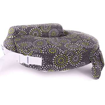 My Brest Friend Original Nursing Pillow Enhanced Ergonomics Essential Breastfeeding Pillow Support For Mom & Baby W/ Convenient Side Pocket, Double Straps & Slipcover, Fireworks