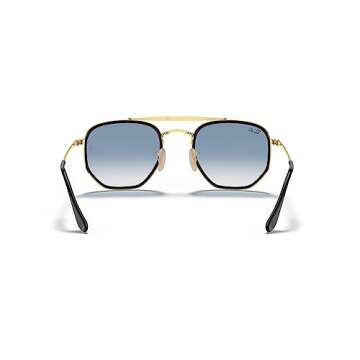Ray-Ban RB3648M The Marshal II Hexagonal Sunglasses, Gold/Clear Gradient Blue, 52 mm