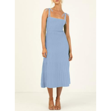 Stylish ARTFREE Ribbed Knit Summer Maxi Dress for Women