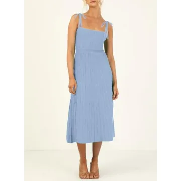 Stylish ARTFREE Ribbed Knit Summer Maxi Dress for Women