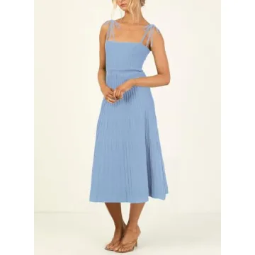 Stylish ARTFREE Ribbed Knit Summer Maxi Dress for Women