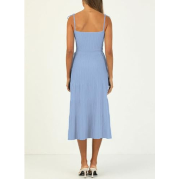 Stylish ARTFREE Ribbed Knit Summer Maxi Dress for Women