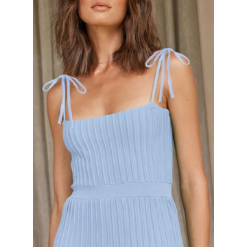 Stylish ARTFREE Ribbed Knit Summer Maxi Dress for Women