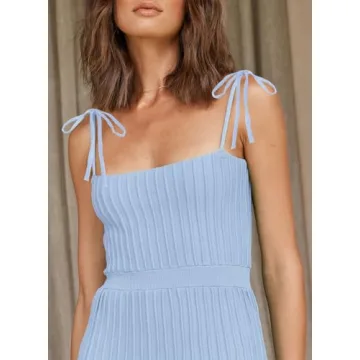 Stylish ARTFREE Ribbed Knit Summer Maxi Dress for Women