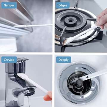 Lumkew 40Pcs Disposable Crevice Cleaning Brushes for All Spaces