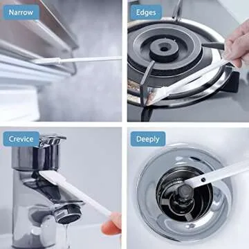 Lumkew 40Pcs Disposable Crevice Cleaning Brushes for All Spaces