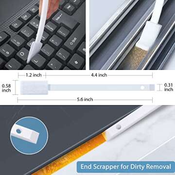 Lumkew 40Pcs Disposable Crevice Cleaning Brushes for All Spaces