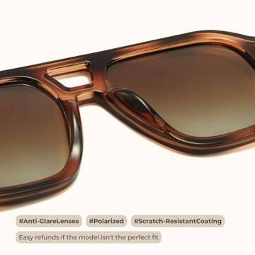 Stylish Polarized Aviator Sunglasses for All Ages