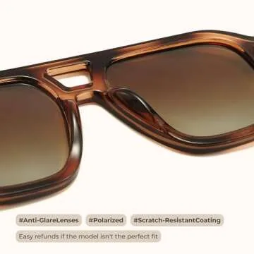 Stylish Polarized Aviator Sunglasses for All Ages