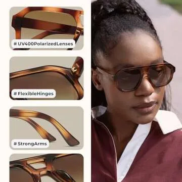 Stylish Polarized Aviator Sunglasses for All Ages